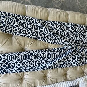 Gretchen Scott Designs Navy and White Geometric Pants